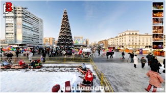 le panorama sphérique «Lougansk à Noël» 